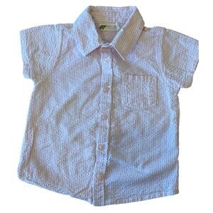 MONICA + ANDY Pink Seersucker Button Down Shirt Toddler size 3